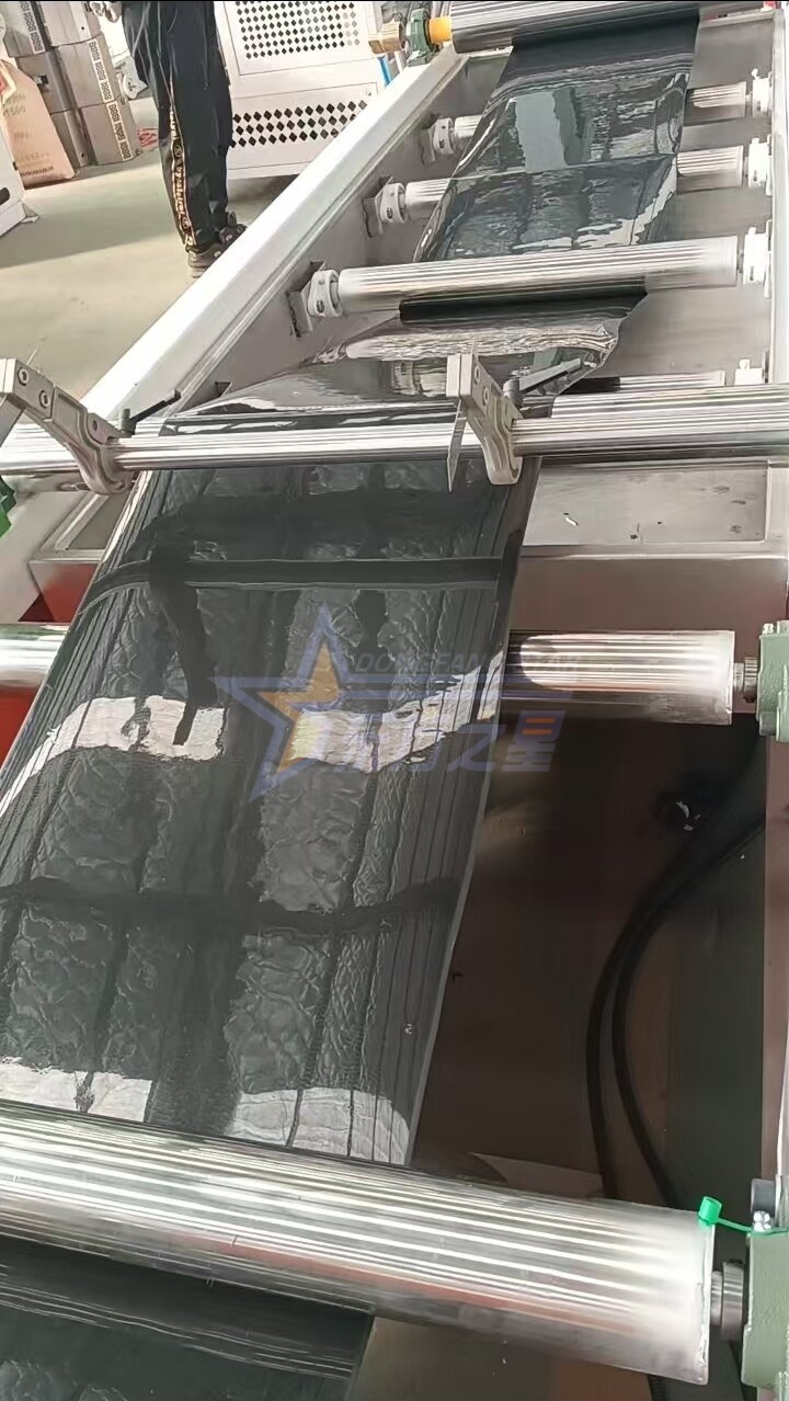 Клиент ја посетува фабриката во Кингдао EASTSTAR за пробна работа на самото место на производствена линија на листови за фиока за садници PP/PS